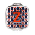 Carolines Treasures Letter Z Football Orange, Blue and White Compact Mirror CJ1066-ZSCM